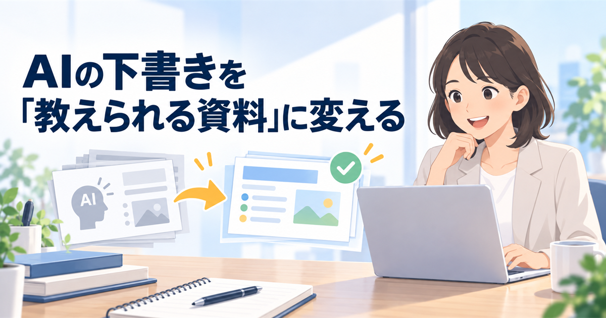 AIの下書きを教えられる講座資料へ整える講師