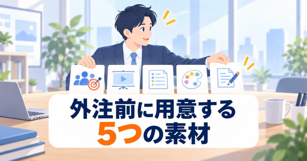 外注前に用意する5つの素材を整理する講師